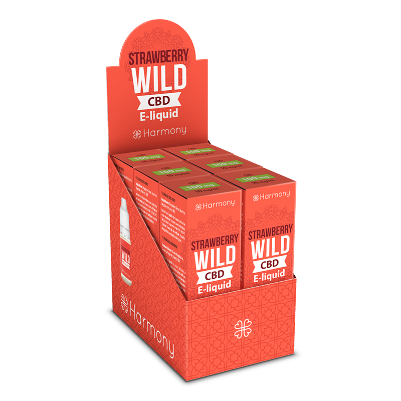 CBD E-liquid chai 10ml – Wild Strawberry – Lốc 6 hộp
